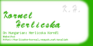 kornel herlicska business card